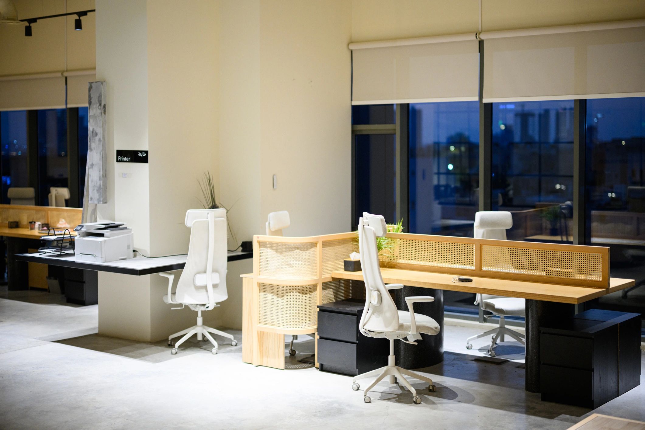 Modern real estate office interior